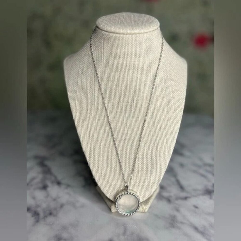 EFFY Silver Locket Pendant Necklace‎ Opens To Hold Memorable Keepsakes Charm